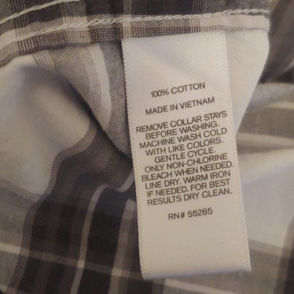 Express Blk Grey Button Up - Picture 3 of 3